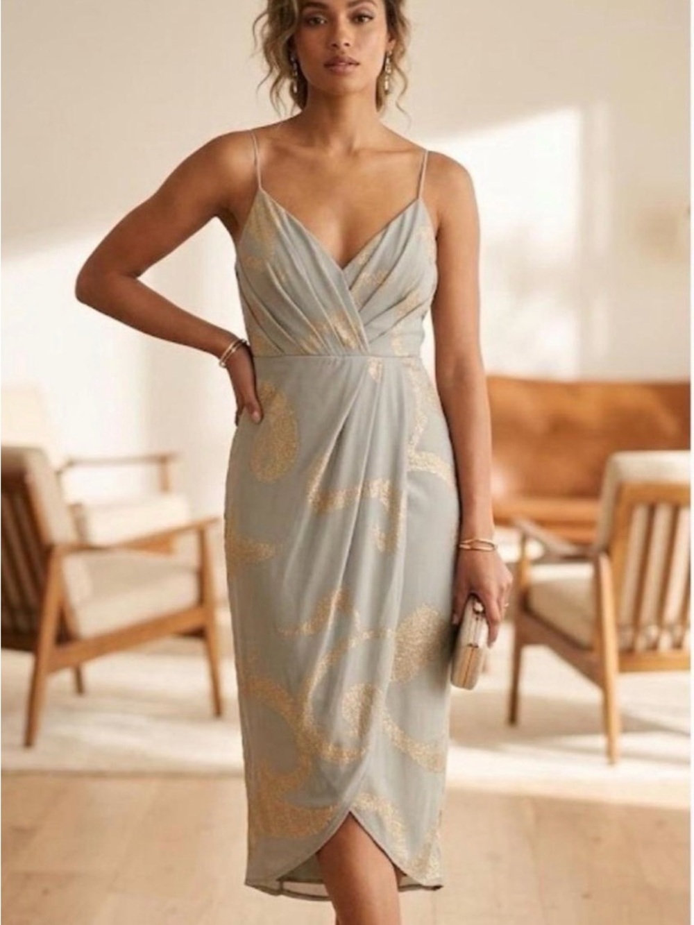 Free People Venus Draped Midi Dress